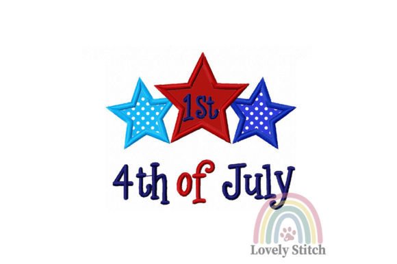 4th of July Embroidery Design