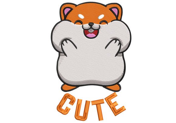 Adorable Hamster Embroidery
