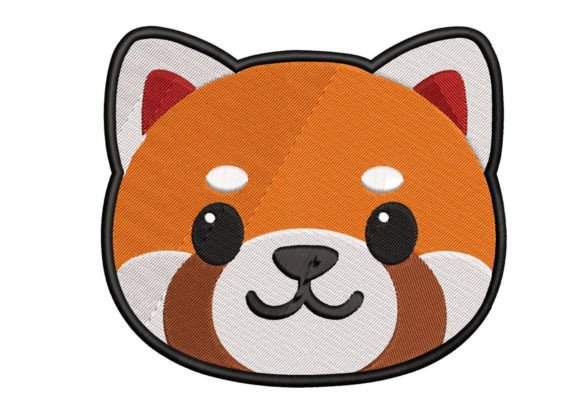 Adorable Red Panda Digitized Embroidery