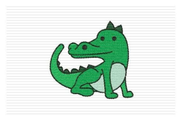 Baby Crocodile Embroidery