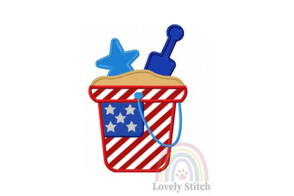 Beach Bucket Applique Embroidery