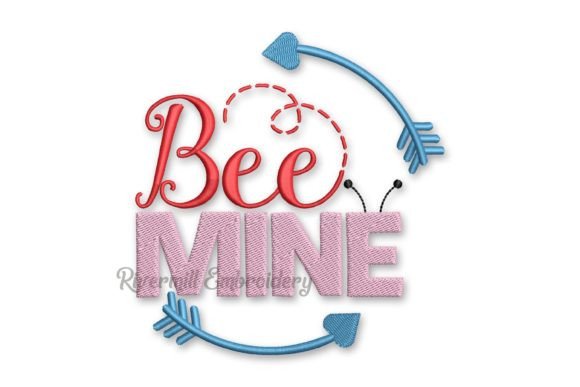 Bee Mine Embroidery Design