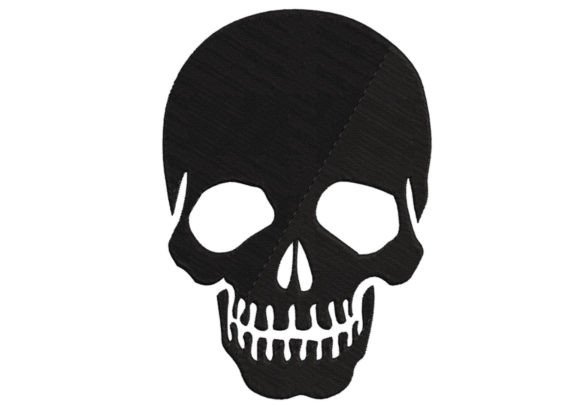 Black Skull Embroidery Digitizing