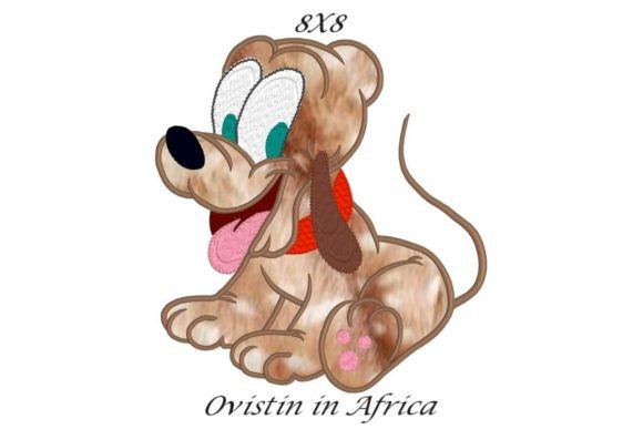Cute Dog Sitting Applique Embroidery: A Designer’s Review