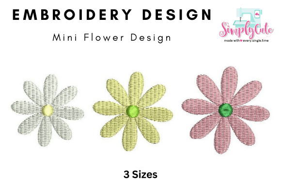 Mini Small Flower Embroidery Design