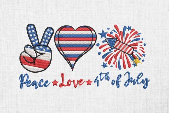 Peace Love 4th of July Embroidery Review