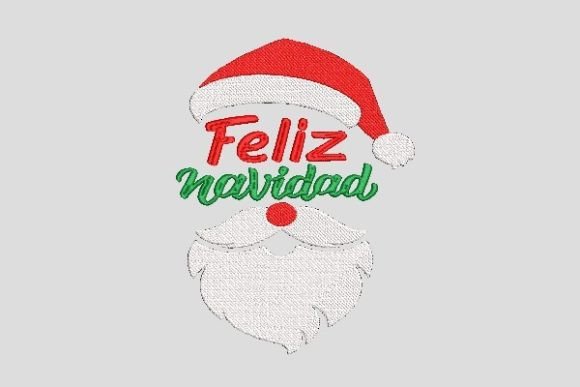Spanish Christmas Santa Claus Embroidery
