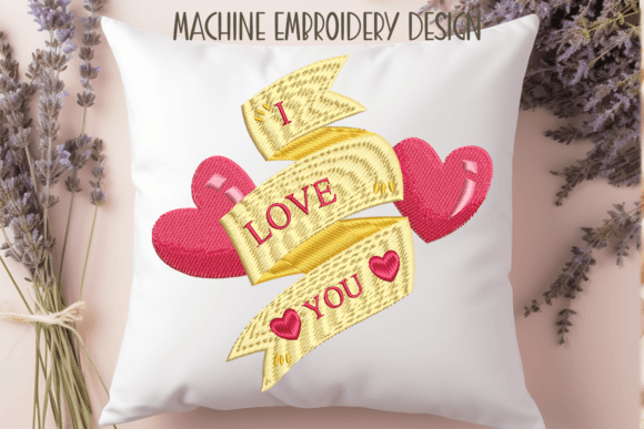 Valentine's Day Embroidery Design Banner